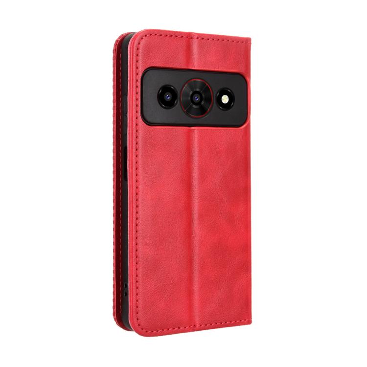 For ZTE Optus X Value 5G Magnetic Buckle Retro Texture Leather Phone Case