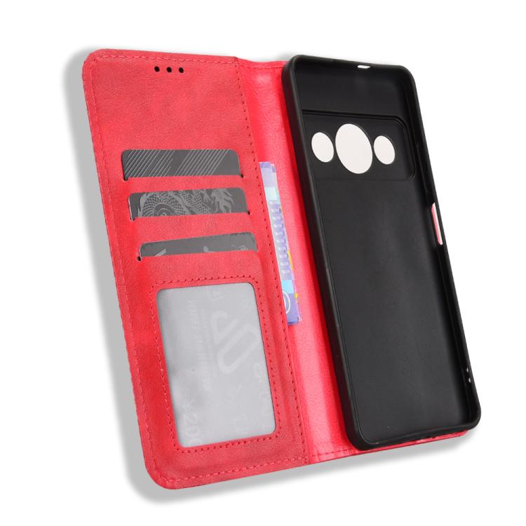 For ZTE Optus X Value 5G Magnetic Buckle Retro Texture Leather Phone Case