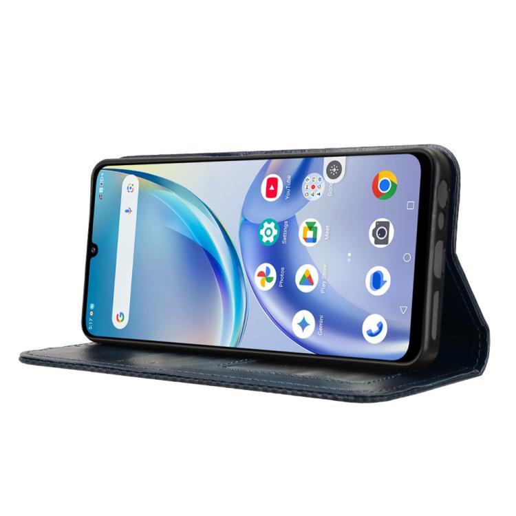 For ZTE Optus X Value 5G Magnetic Buckle Retro Texture Leather Phone Case
