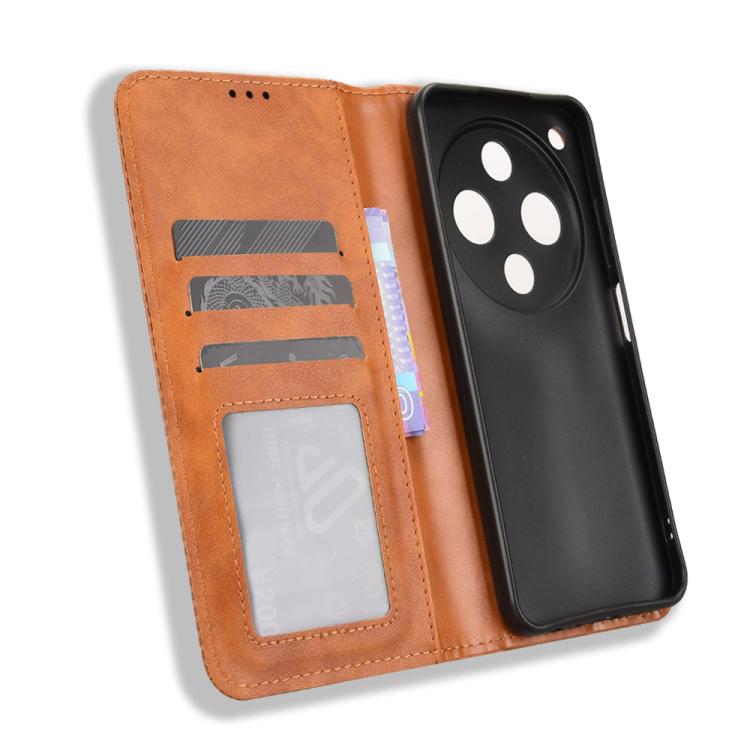 For ZTE nubia P9 Pro 5G / Optus X Pro 2 5G Magnetic Buckle Retro Texture Leather Phone Case