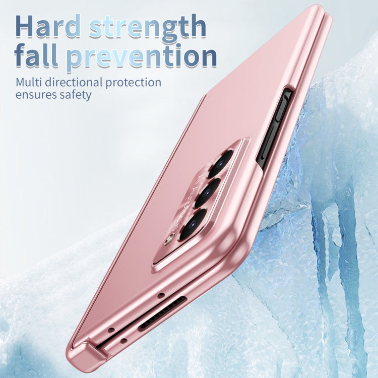 For Samsung Galaxy Z Fold5 Electroplating Hinged Folding Phone Case with S Pen Fold Edtion