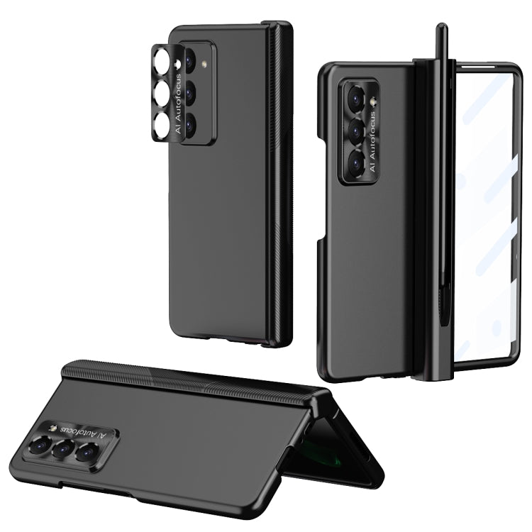 For Samsung Galaxy Z Fold5 Electroplating Hinged Folding Phone Case with S Pen Fold Edtion