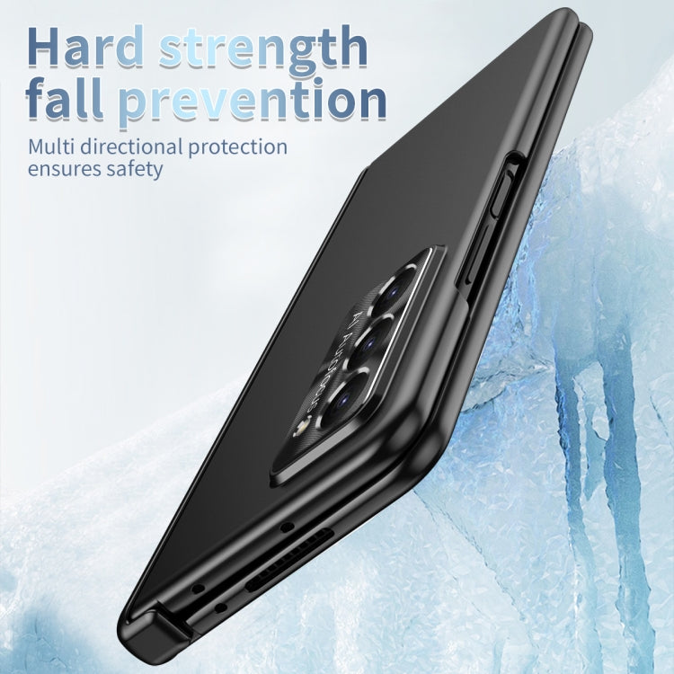 For Samsung Galaxy Z Fold5 Electroplating Hinged Folding Phone Case with S Pen Fold Edtion