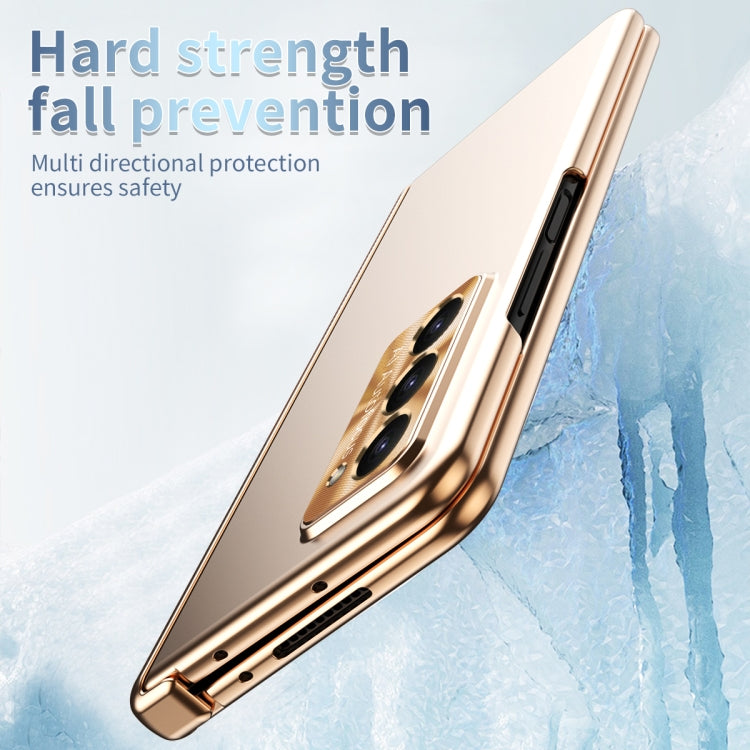 For Samsung Galaxy Z Fold5 Electroplating Hinged Folding Phone Case with S Pen Fold Edtion