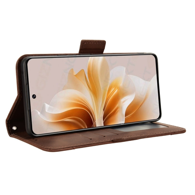 For OPPO A3 Pro 5G Skin Feel Calf Texture Card Slots Leather Phone Case