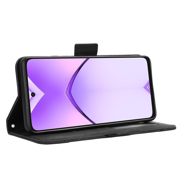 For OPPO A3x 5G India Skin Feel Calf Texture Card Slots Leather Phone Case