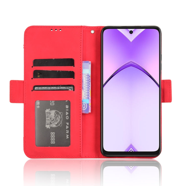 For OPPO A3x 5G India Skin Feel Calf Texture Card Slots Leather Phone Case