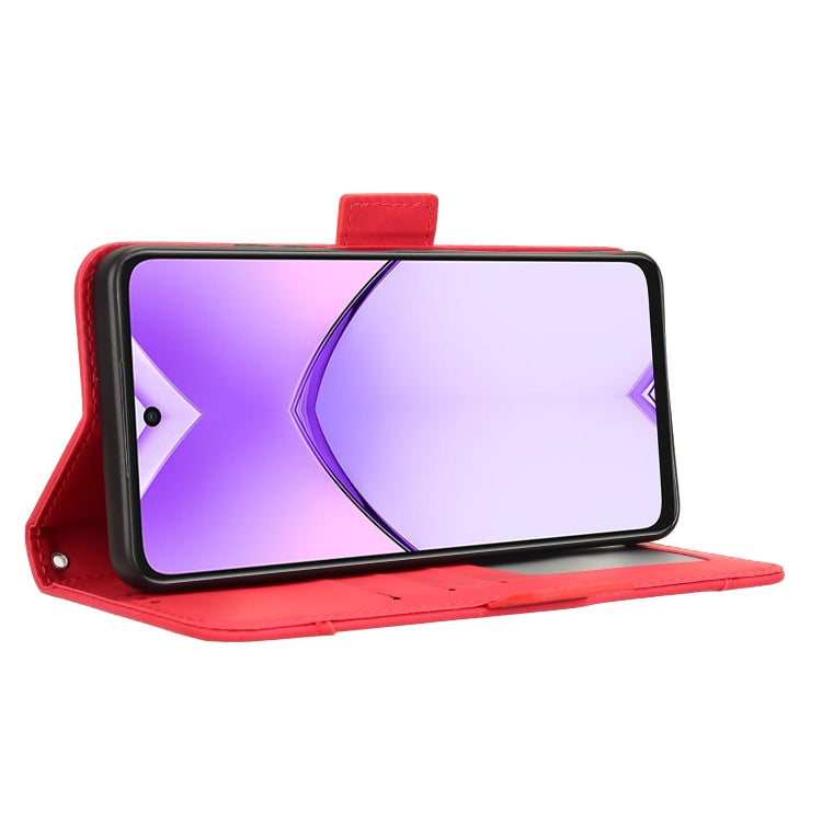 For OPPO A3x 5G India Skin Feel Calf Texture Card Slots Leather Phone Case