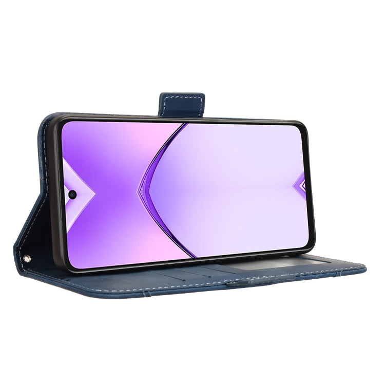 For OPPO A3x 5G India Skin Feel Calf Texture Card Slots Leather Phone Case