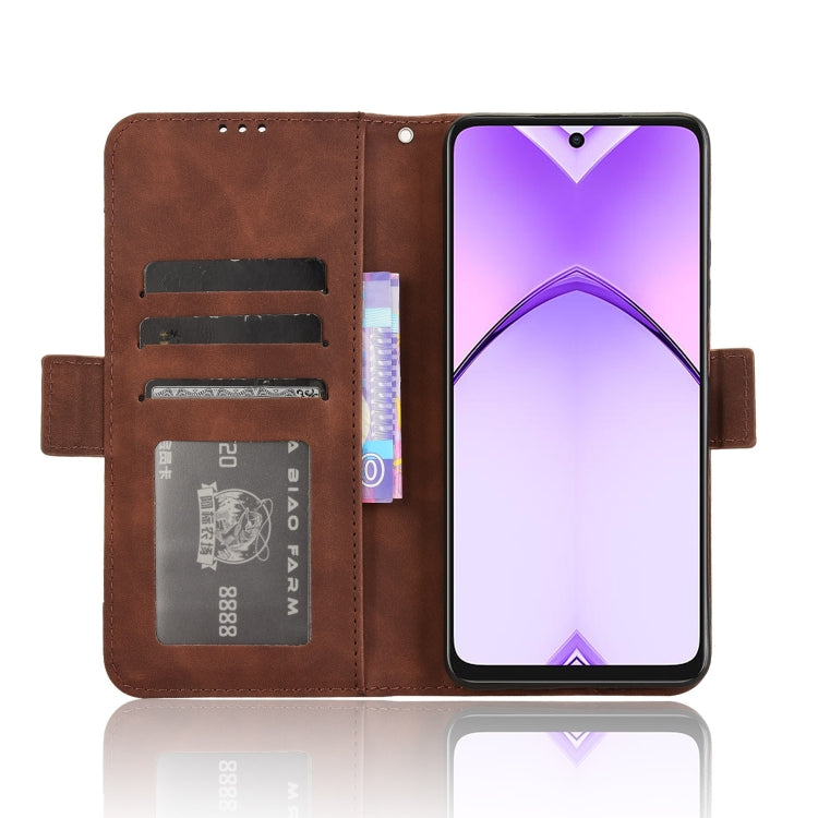 For OPPO A3x 5G India Skin Feel Calf Texture Card Slots Leather Phone Case