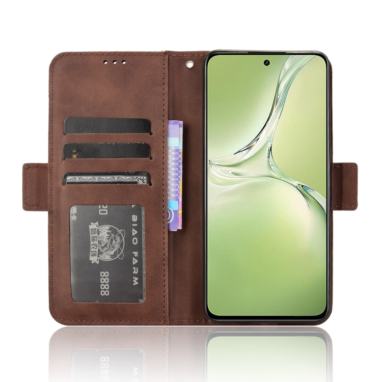 For OPPO K12X 5G / OnePlus Nord CE4 Lite 5G Skin Feel Calf Texture Card Slots Leather Phone Case