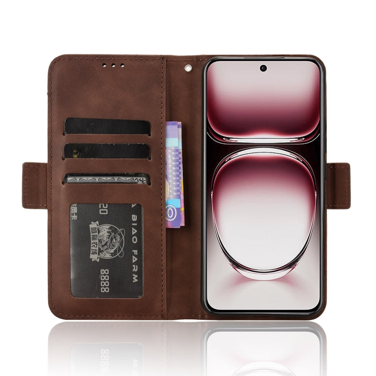For OPPO Reno12 5G Global Skin Feel Calf Texture Card Slots Leather Phone Case