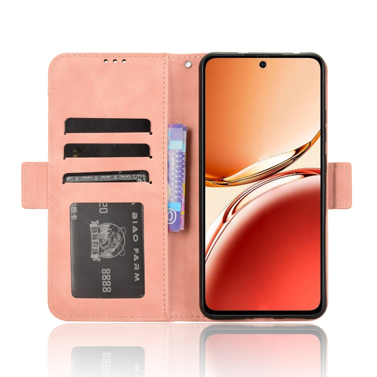 For OPPO Reno12 F 5G Skin Feel Calf Texture Card Slots Leather Phone Case
