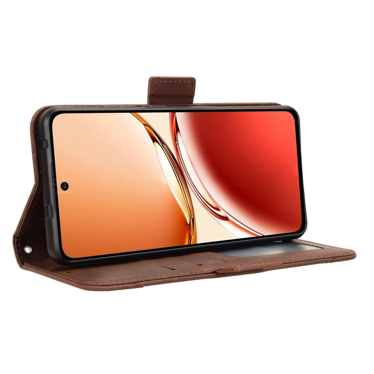 For OPPO Reno12 F 5G Skin Feel Calf Texture Card Slots Leather Phone Case