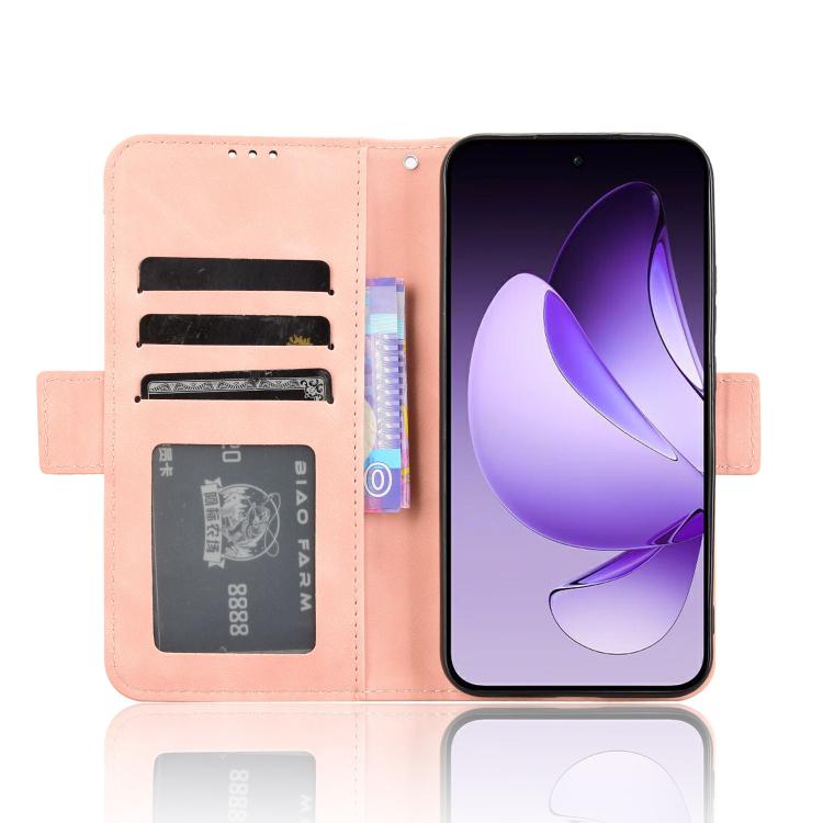 For OPPO Reno13 5G Global Skin Feel Calf Texture Card Slots Leather Phone Case