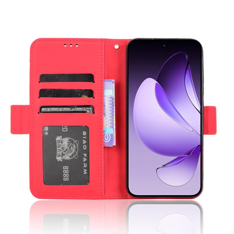 For OPPO Reno13 5G Global Skin Feel Calf Texture Card Slots Leather Phone Case