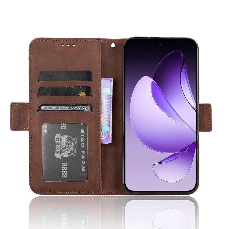 For OPPO Reno13 5G Global Skin Feel Calf Texture Card Slots Leather Phone Case