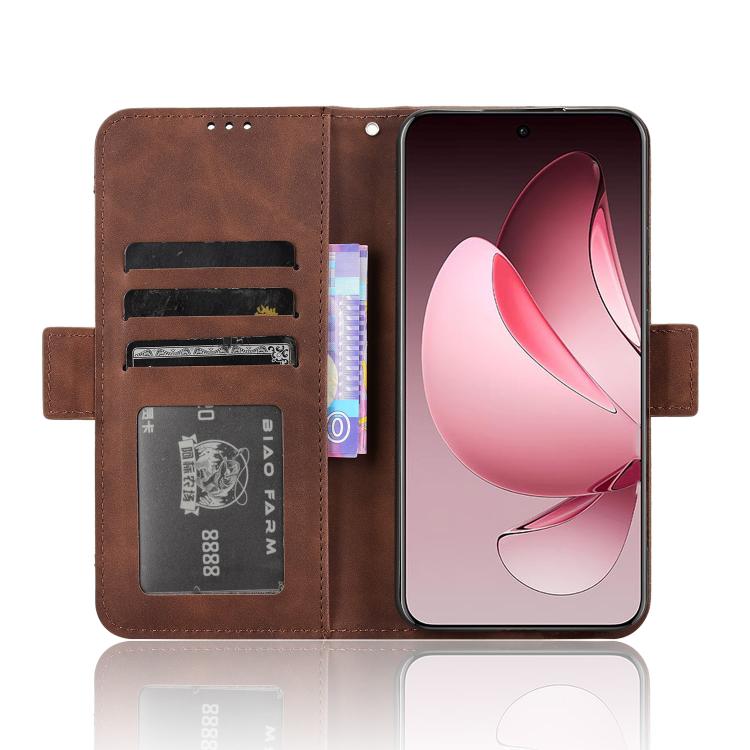 For OPPO Reno13 Pro 5G Global Skin Feel Calf Texture Card Slots Leather Phone Case