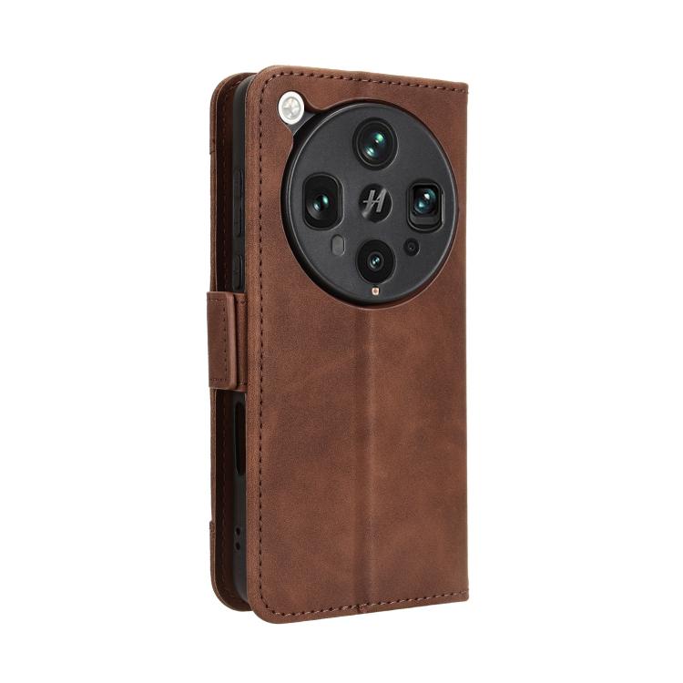 For OPPO Find X8 Ultra 5G Skin Feel Calf Texture Card Slots Leather Phone Case
