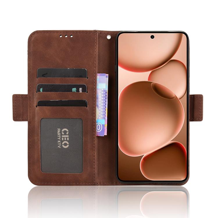 For OPPO Find X8 Ultra 5G Skin Feel Calf Texture Card Slots Leather Phone Case