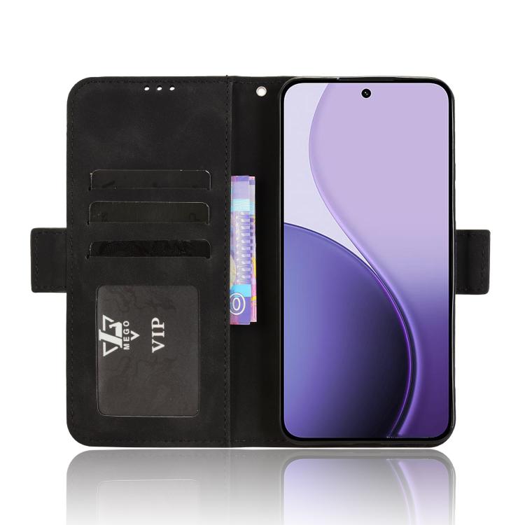 For OPPO Reno14 5G Global Skin Feel Calf Texture Card Slots Leather Phone Case