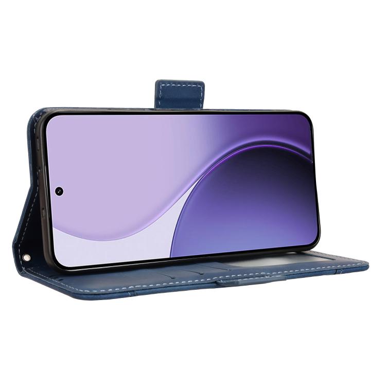 For OPPO Reno14 5G Global Skin Feel Calf Texture Card Slots Leather Phone Case
