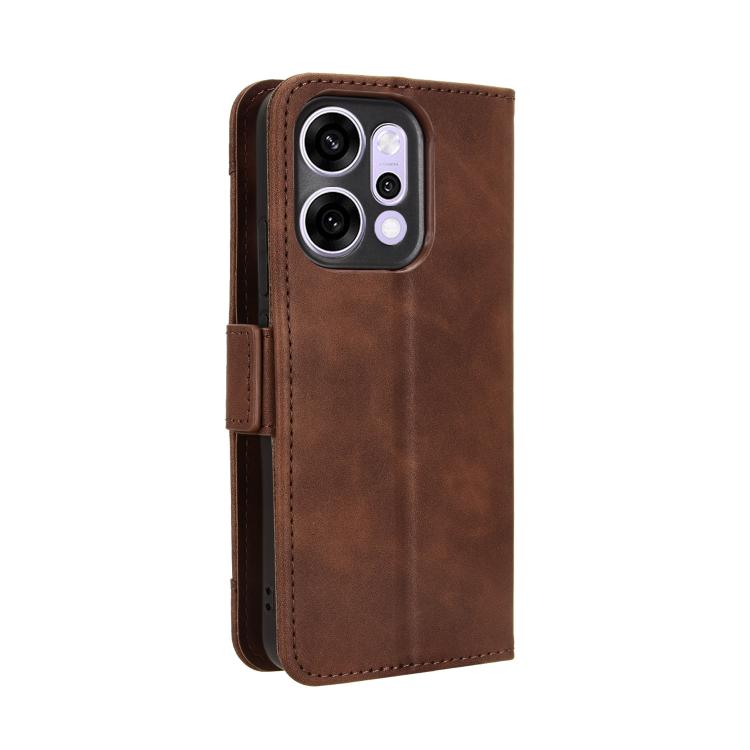 For OPPO Reno14 5G Global Skin Feel Calf Texture Card Slots Leather Phone Case