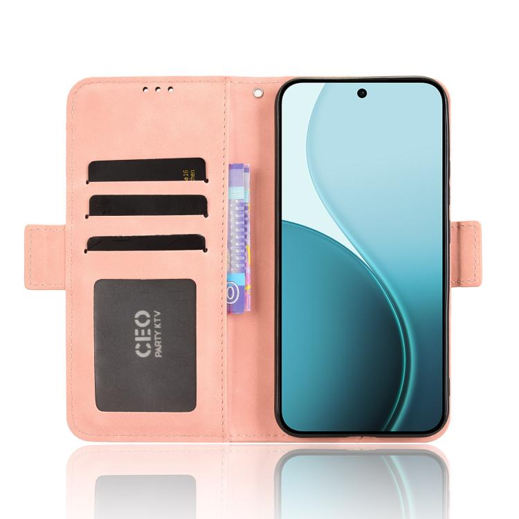 For OPPO Reno14 F 5G Skin Feel Calf Texture Card Slots Leather Phone Case