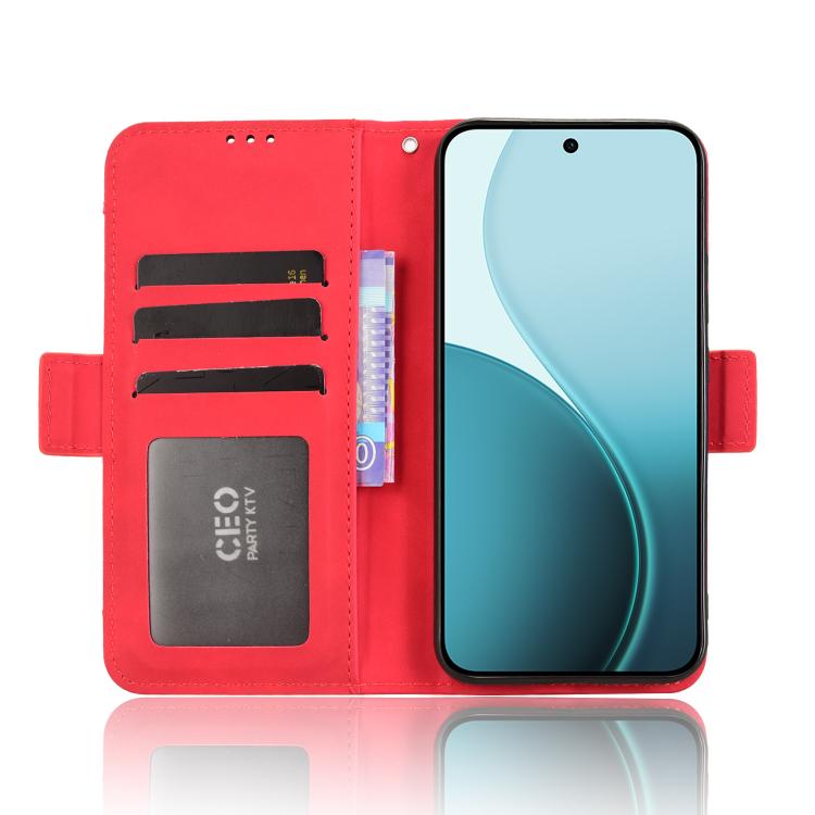 For OPPO Reno14 F 5G Skin Feel Calf Texture Card Slots Leather Phone Case