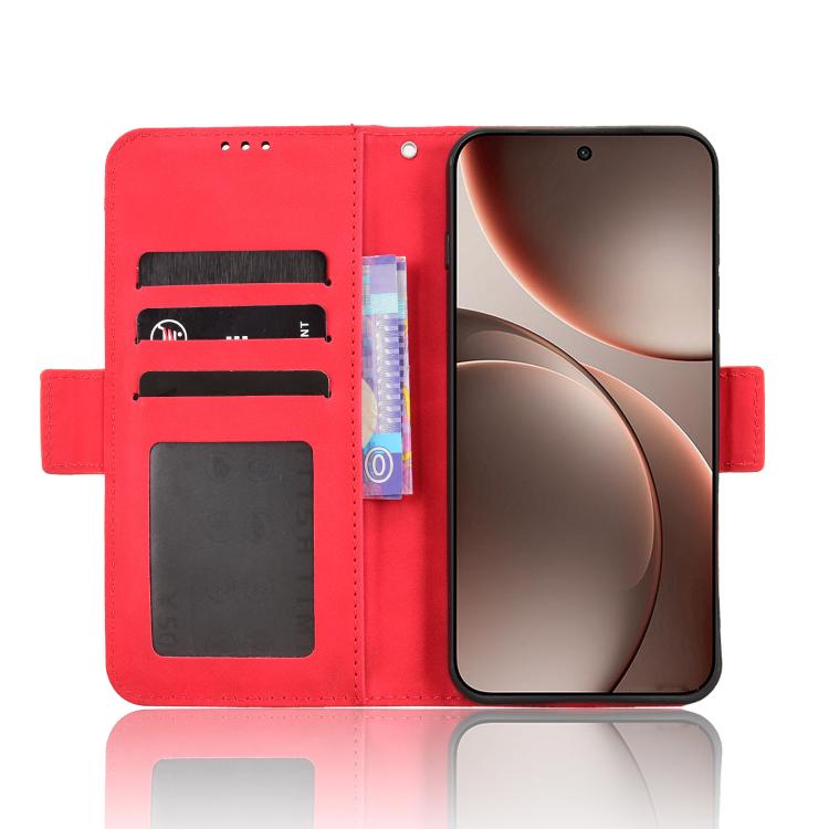 For OPPO Find X9 Skin Feel Calf Texture Card Slots Leather Phone Case