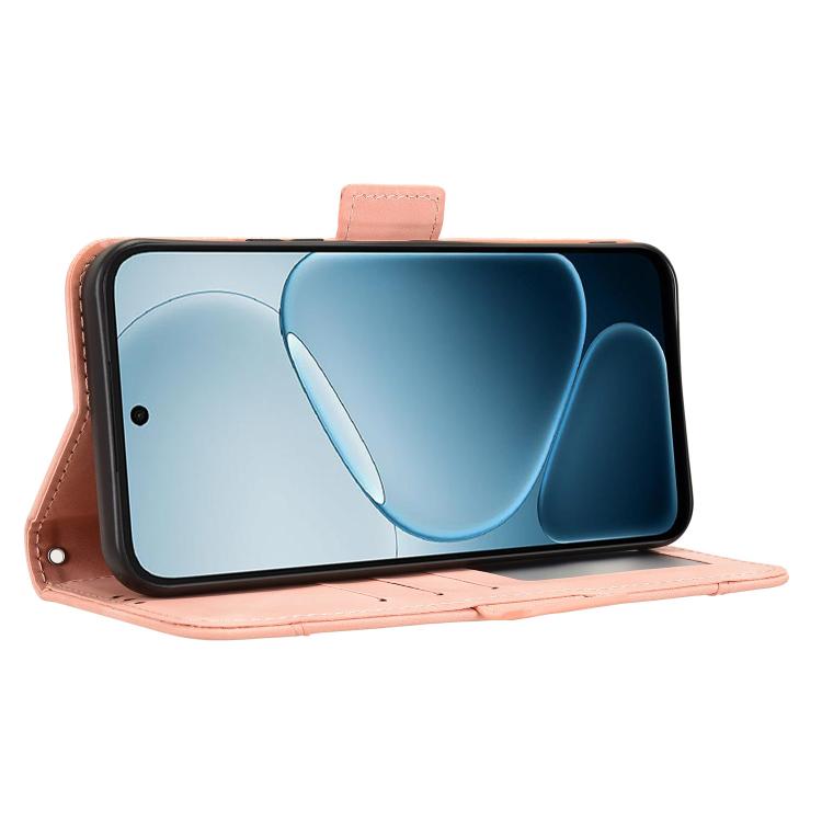 For OPPO A6x 5G / 4G Skin Feel Calf Texture Card Slots Leather Phone Case