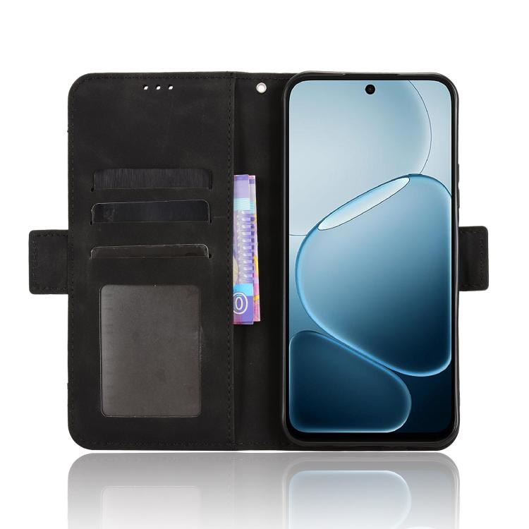 For OPPO A6x 5G / 4G Skin Feel Calf Texture Card Slots Leather Phone Case