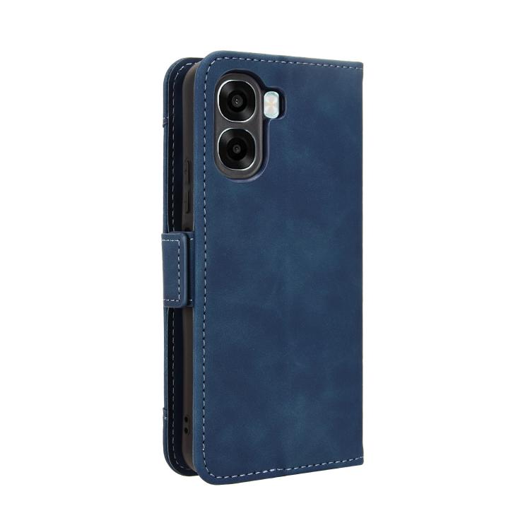 For OPPO A6x 5G / 4G Skin Feel Calf Texture Card Slots Leather Phone Case
