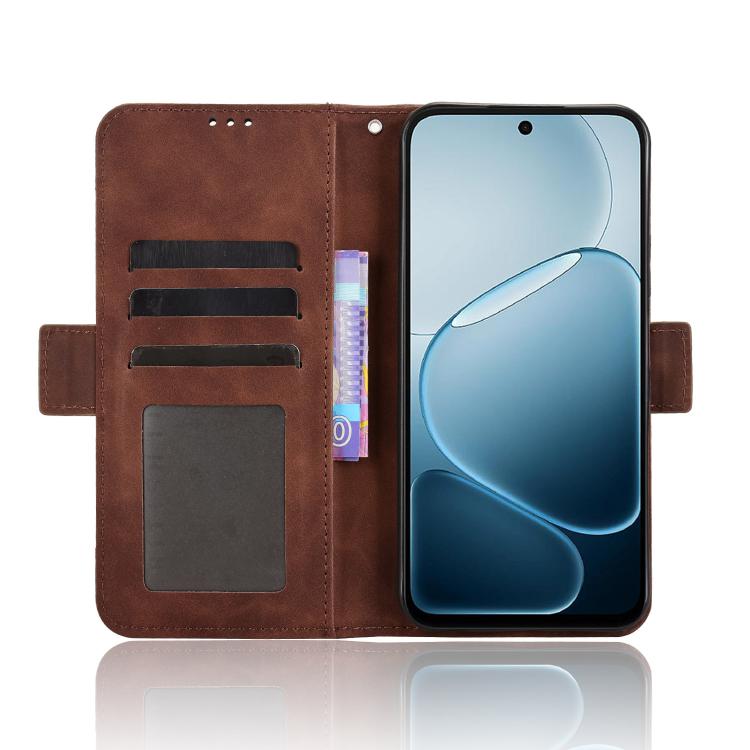 For OPPO A6x 5G / 4G Skin Feel Calf Texture Card Slots Leather Phone Case