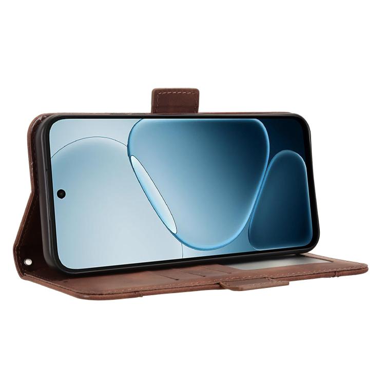 For OPPO A6x 5G / 4G Skin Feel Calf Texture Card Slots Leather Phone Case