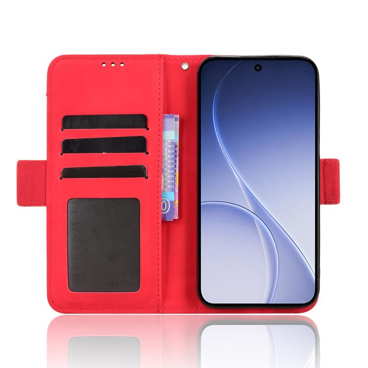For OPPO Reno15 5G Global / 15c Skin Feel Calf Texture Card Slots Leather Phone Case