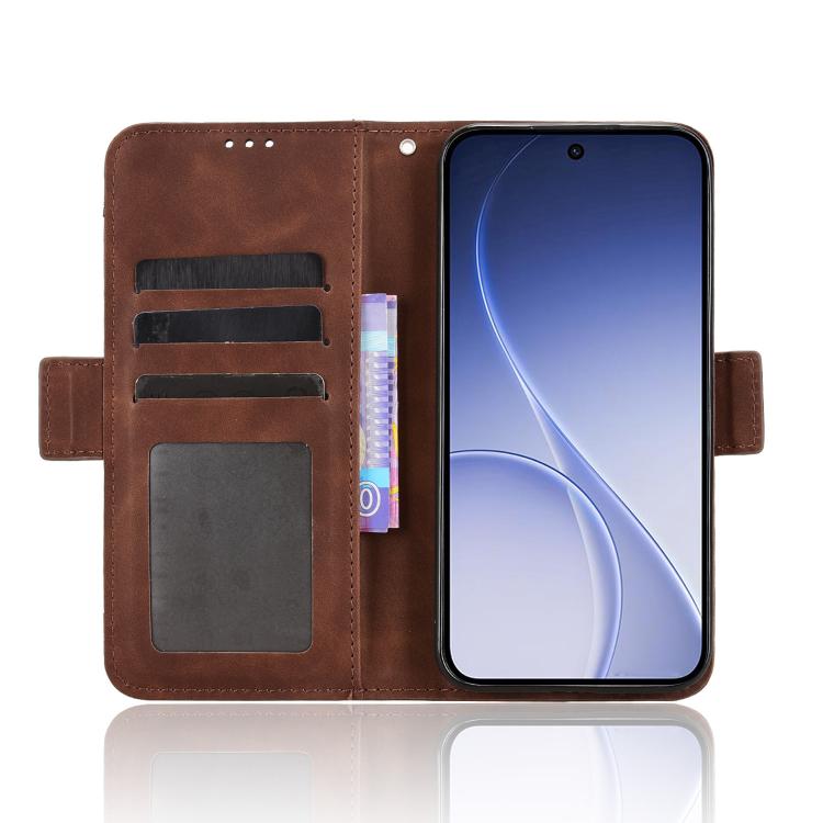 For OPPO Reno15 5G Global / 15c Skin Feel Calf Texture Card Slots Leather Phone Case