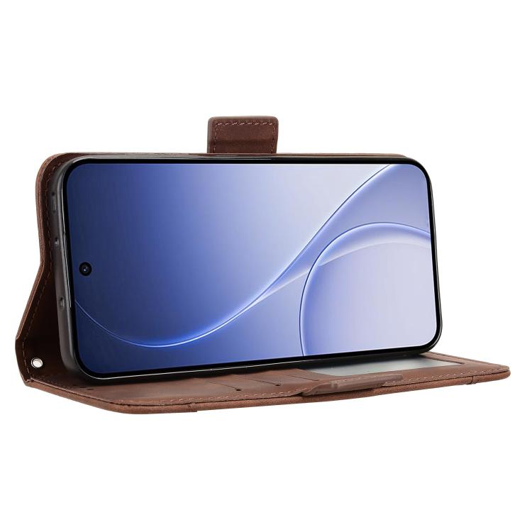 For OPPO Reno15 5G Global / 15c Skin Feel Calf Texture Card Slots Leather Phone Case