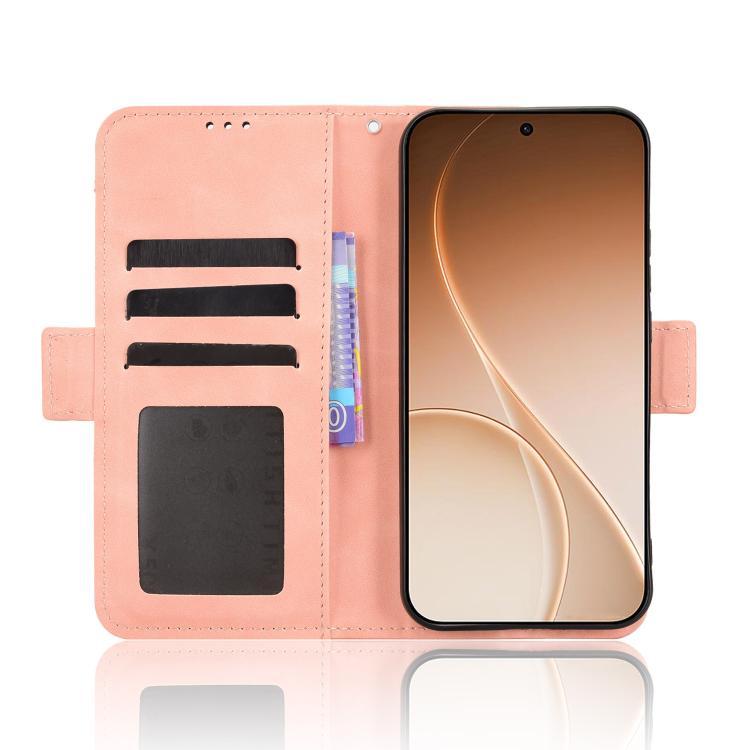 For OPPO Reno15 Pro 5G Global Skin Feel Calf Texture Card Slots Leather Phone Case