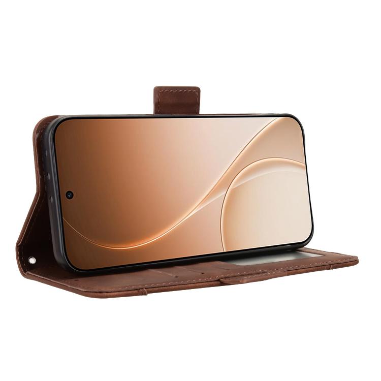 For OPPO Reno15 Pro 5G Global Skin Feel Calf Texture Card Slots Leather Phone Case