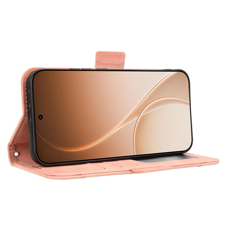 For OPPO Reno15 Pro Max 5G Global Skin Feel Calf Texture Card Slots Leather Phone Case