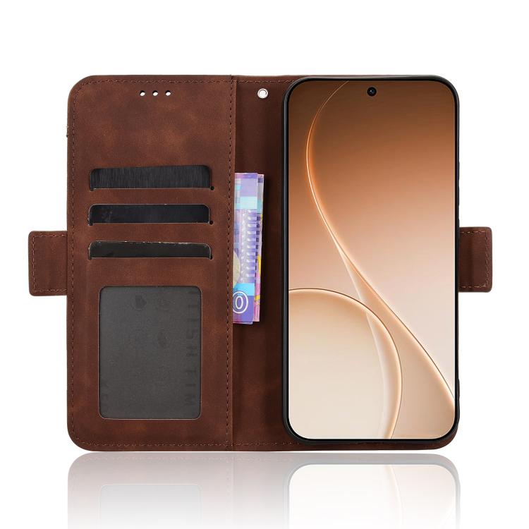 For OPPO Reno15 Pro Max 5G Global Skin Feel Calf Texture Card Slots Leather Phone Case