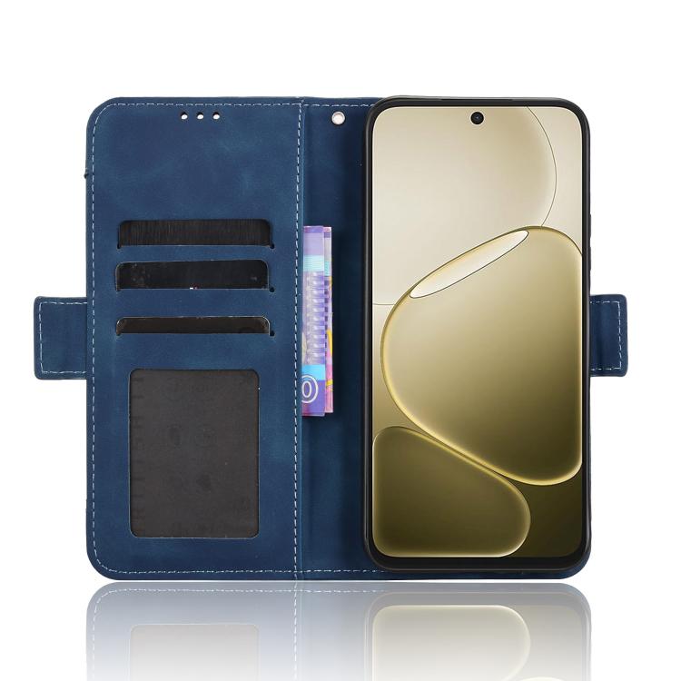For OPPO A6s 5G / A6 5G Global Skin Feel Calf Texture Card Slots Leather Phone Case