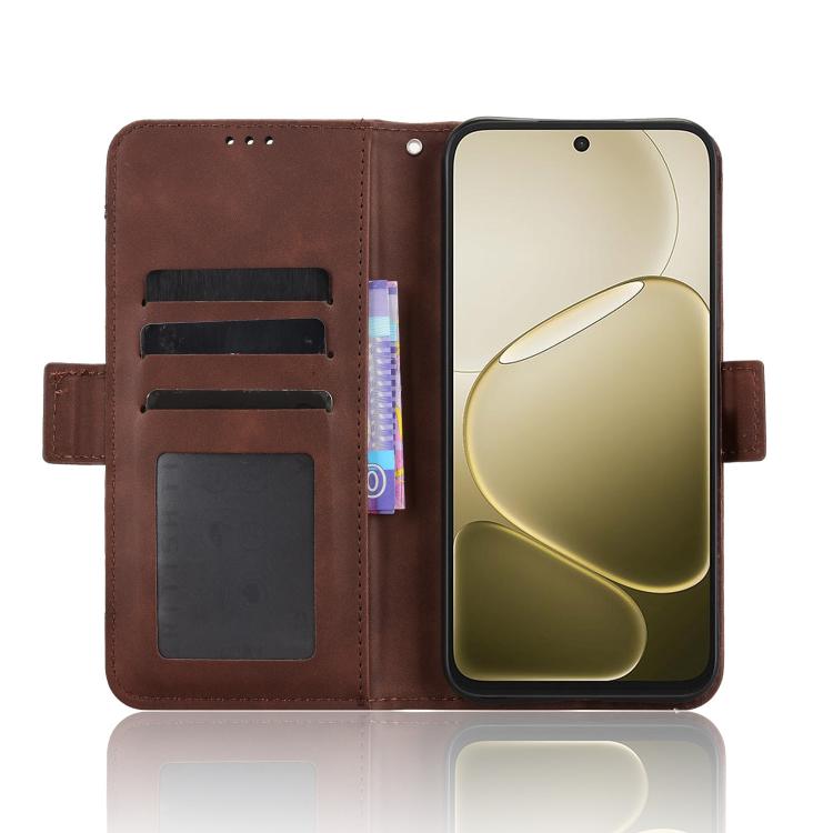 For OPPO A6s 5G / A6 5G Global Skin Feel Calf Texture Card Slots Leather Phone Case