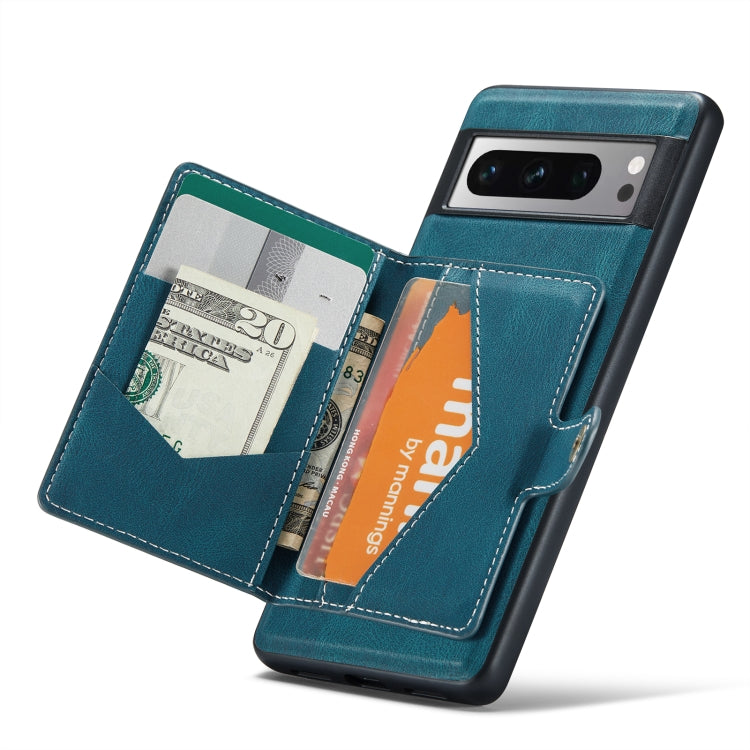 For Google Pixel 8 Pro JEEHOOD Retro Magnetic Detachable Wallet Phone Case