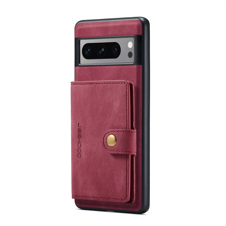 For Google Pixel 8 Pro JEEHOOD Retro Magnetic Detachable Wallet Phone Case