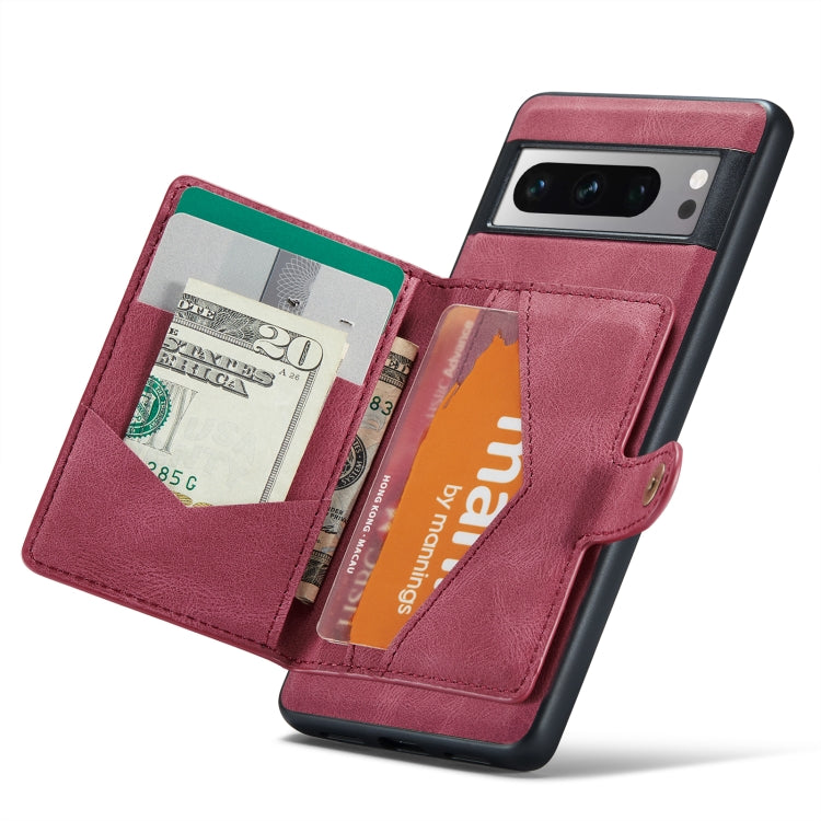 For Google Pixel 8 Pro JEEHOOD Retro Magnetic Detachable Wallet Phone Case