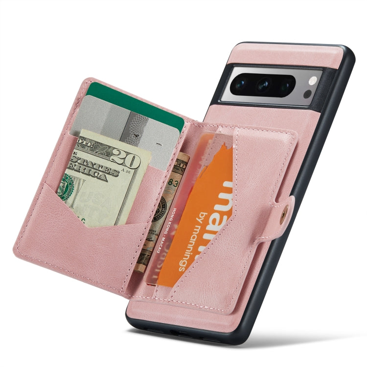 For Google Pixel 8 Pro JEEHOOD Retro Magnetic Detachable Wallet Phone Case
