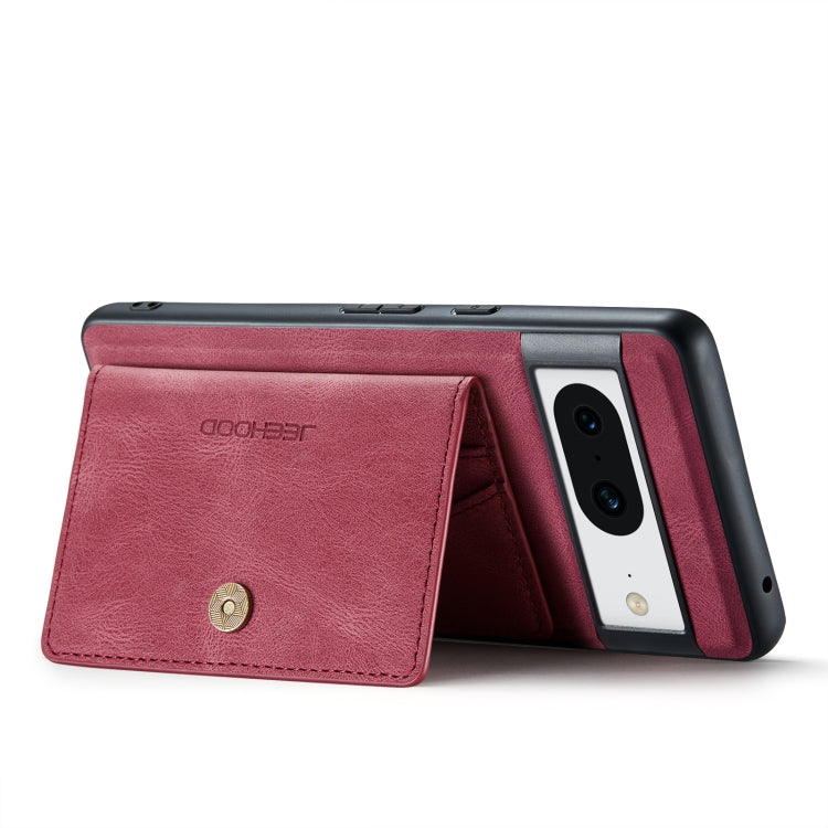 For Google Pixel 8 JEEHOOD Retro Magnetic Detachable Wallet Phone Case