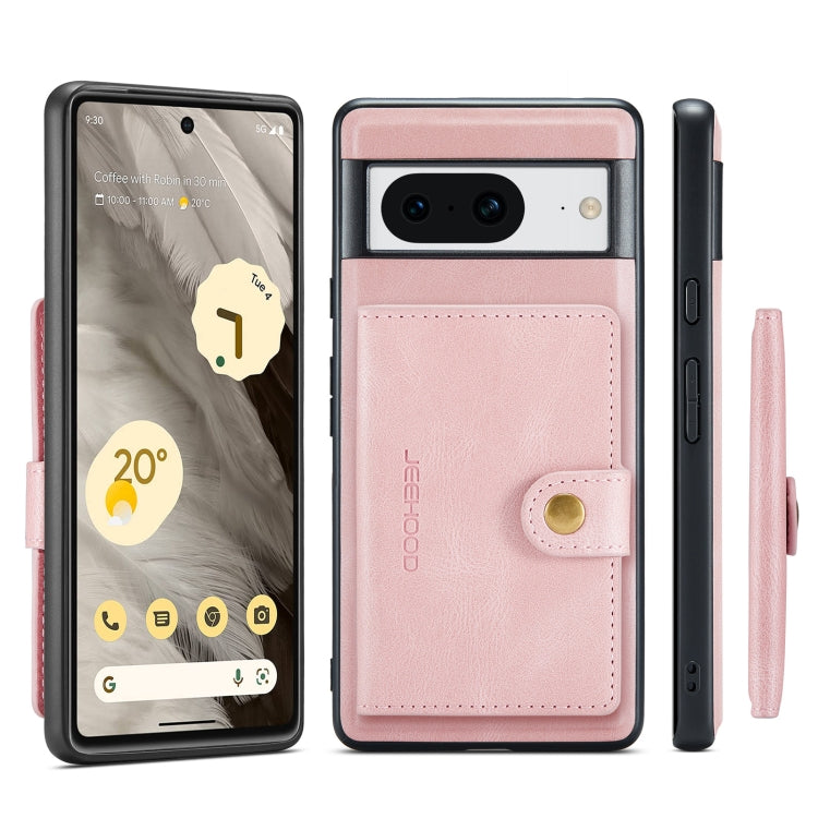 For Google Pixel 8 JEEHOOD Retro Magnetic Detachable Wallet Phone Case